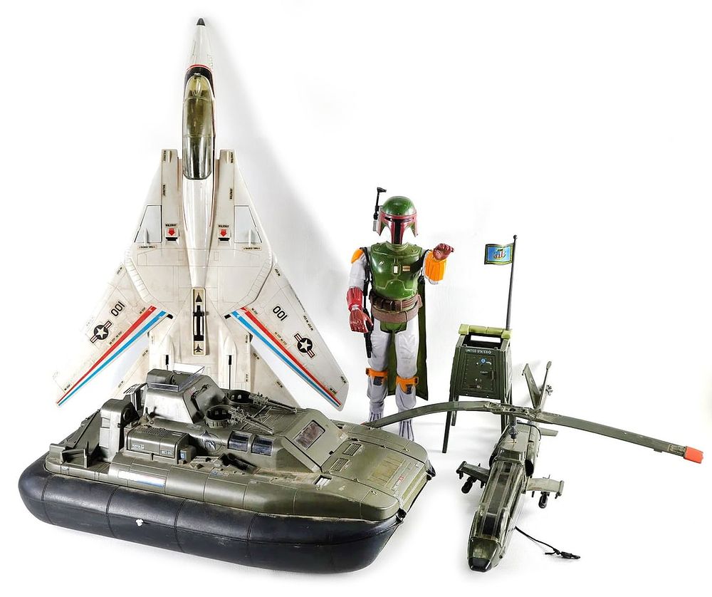 Lot 630A: 1980 GI Joe Vehicles & 1980 Kenner Star Wars Boba Fett 12" Figure