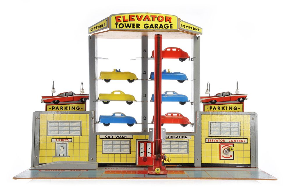 Lot 675: Keystone Elevator Tower Garage Playset