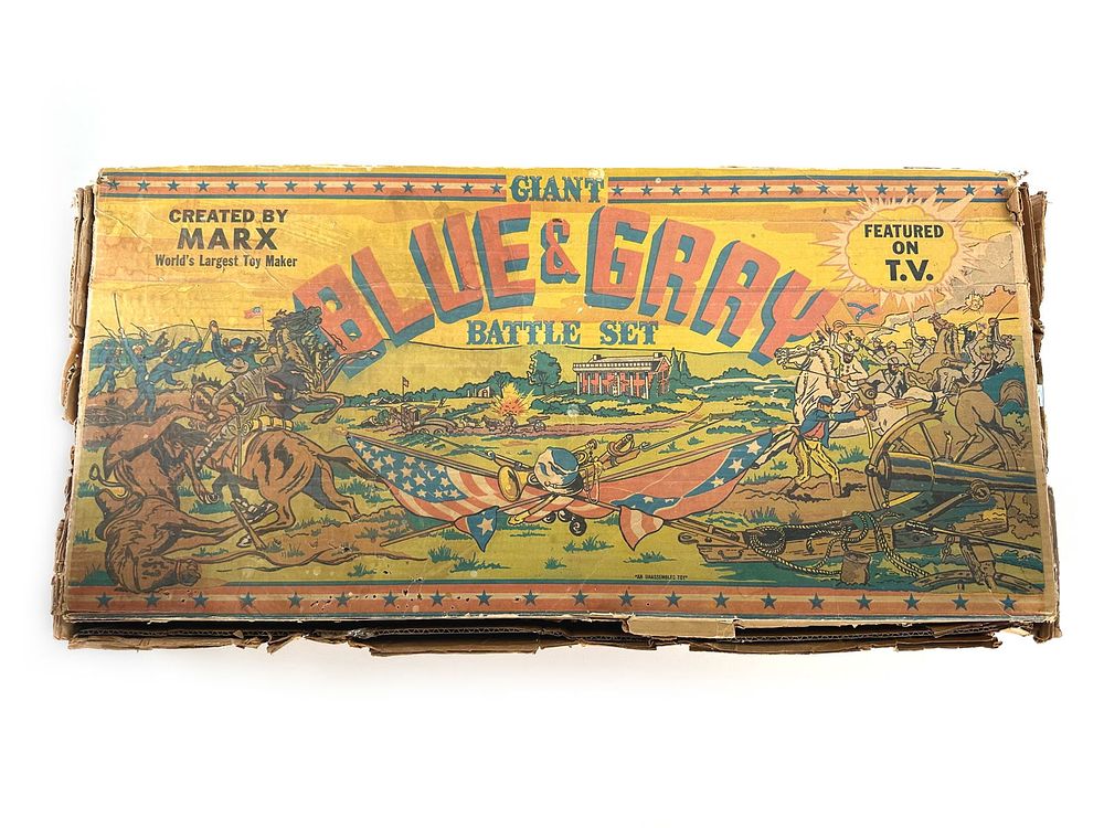 Lot 686: Blue and Grey Marx Civil War Playset in Plastic with Box