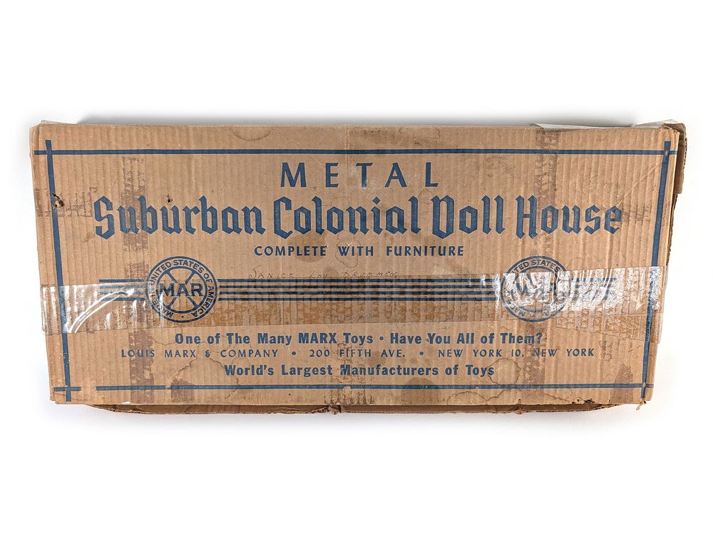 Lot 710: Marx Disney Metal Suburban Colonial Dollhouse Playset