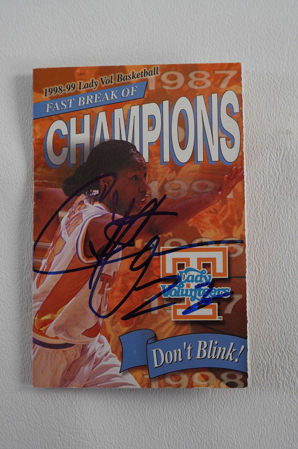 Lot 181: Chamique Holdsclaw AUTOGRAPHED Ticket Tennessee Lady Vols w/COA