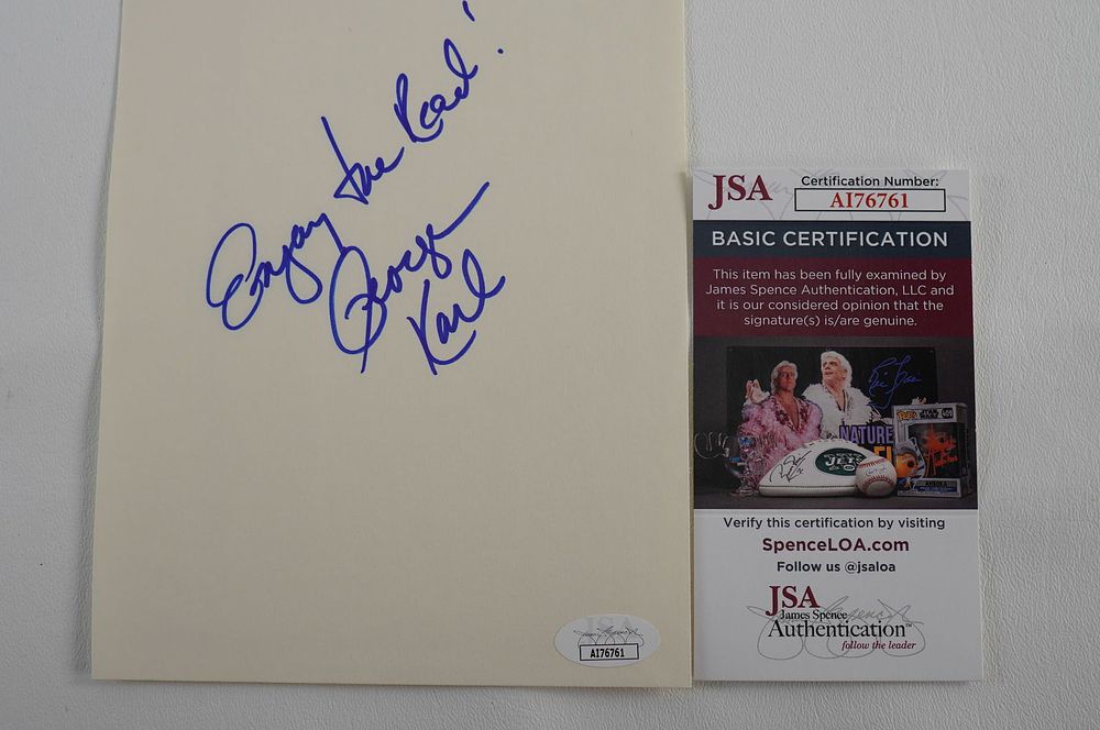 Lot 185: George Karl AUTOGRAPHED Signature Book Page w/COA