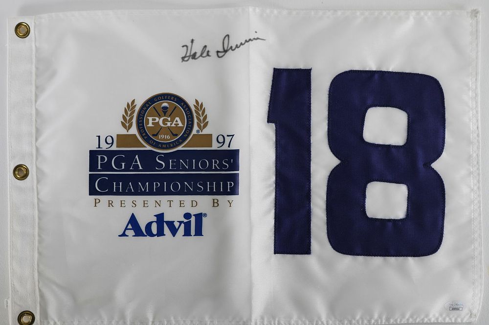 Lot 203: Hale Irwin AUTOGRAPHED Pin Flag w/COA