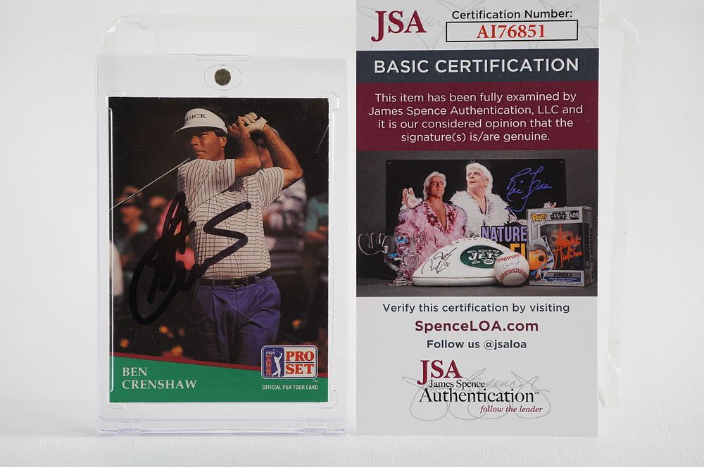 Lot 204: Ben Crenshaw AUTOGRAPHED Trading Card w/COA