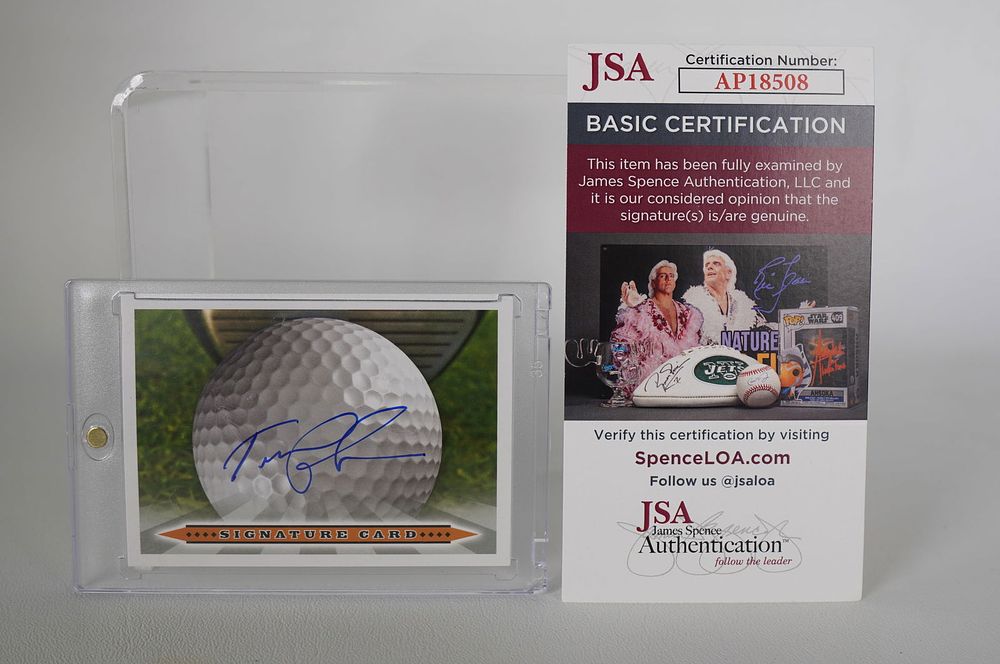 Lot 206: Tom Lehman AUTOGRAPHED Trading Card w/COA