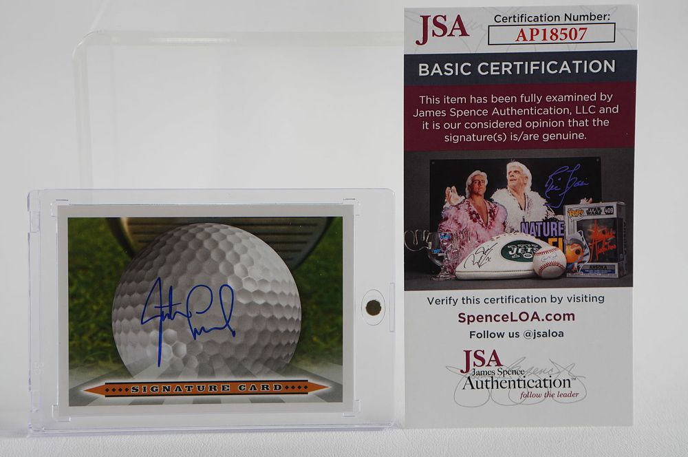 Lot 207: Justin Leonard AUTOGRAPHED Trading Card w/COA