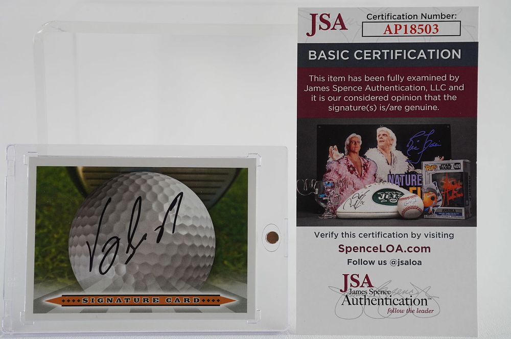 Lot 211: Vijay Singh AUTOGRAPHED Trading Card w/COA