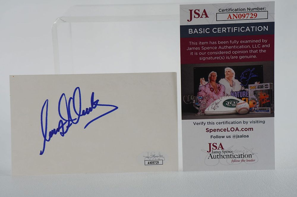 Lot 214: Robert Allenby AUTOGRAPHED Signature Index Card w/COA