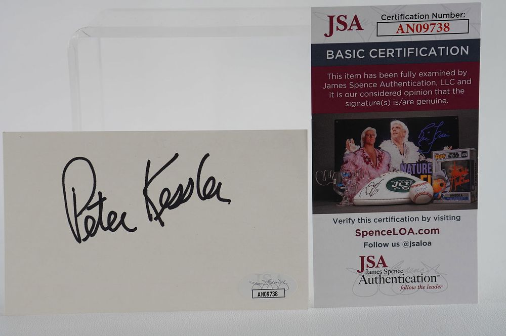 Lot 220: Pete Kessler AUTOGRAPHED Signature Index Card w/COA