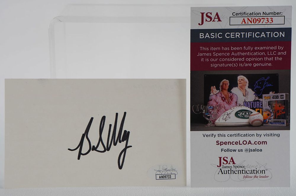 Lot 222: Bob May AUTOGRAPHED Signature Index Card w/COA
