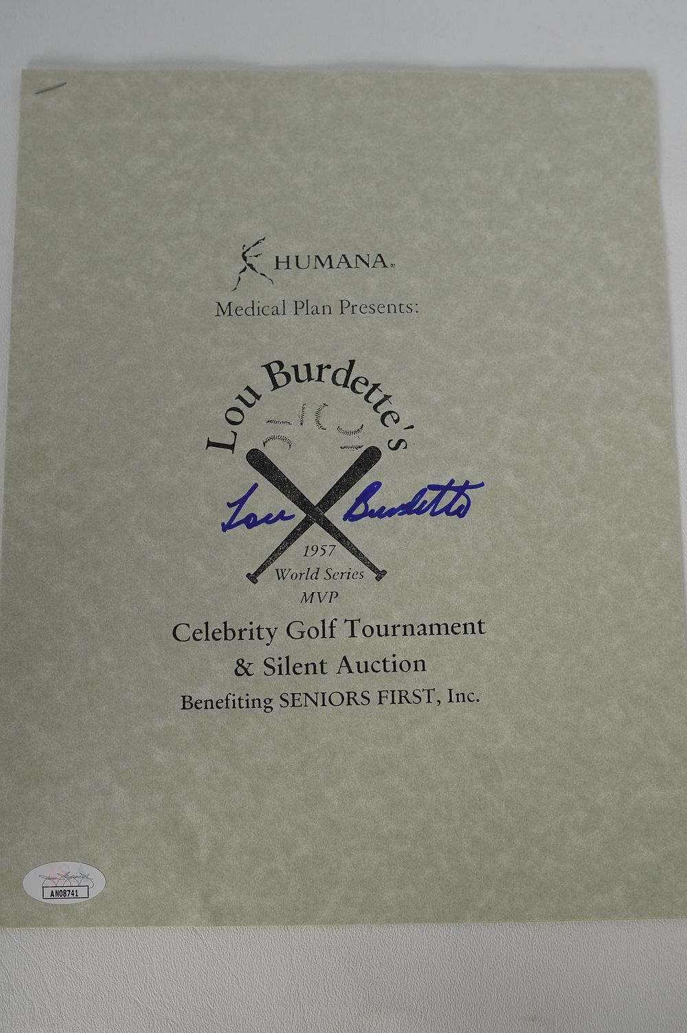 Lot 249: Lou Burdette AUTOGRAPHED Program w/COA