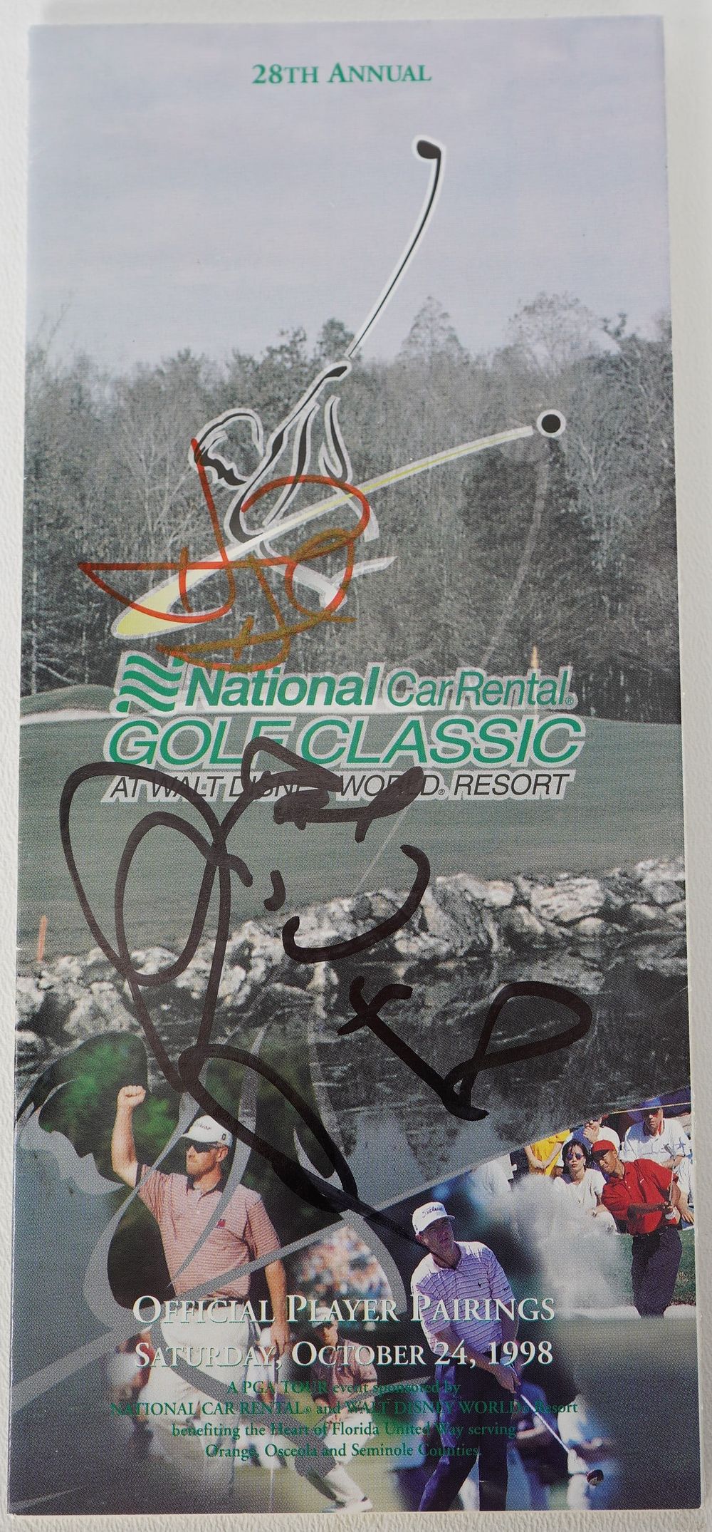 Lot 254: David Duval, Jesper Parnevik AUTOGRAPHED Brochure w/COA