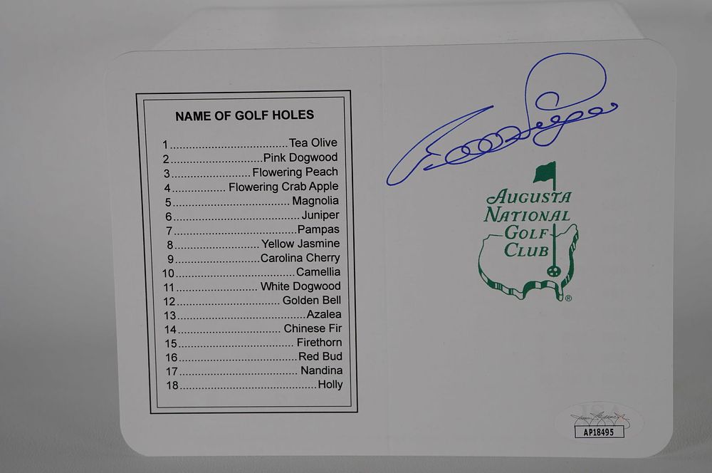 Lot 260: Bernhard Langer AUTOGRAPHED Scorecard w/COA