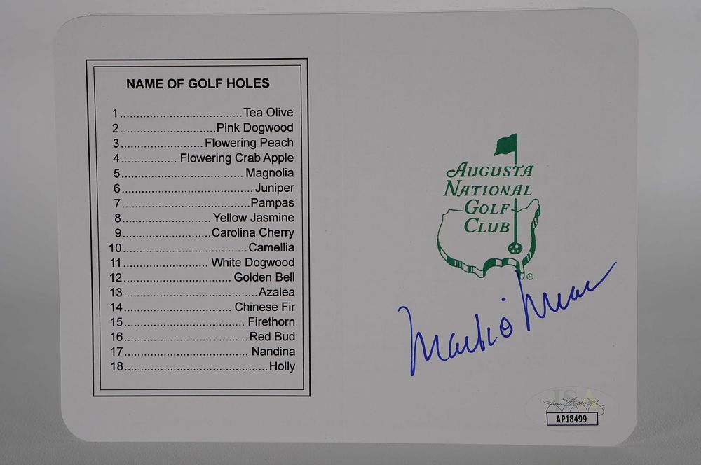 Lot 265: Mark O'Meara AUTOGRAPHED Scorecard w/COA