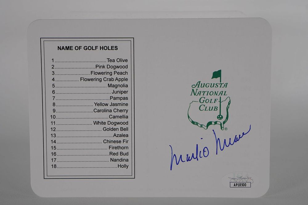 Lot 266: Mark O'Meara AUTOGRAPHED Scorecard w/COA