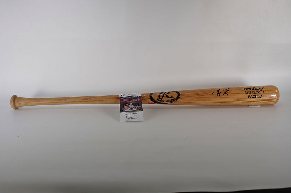 Lot 305: Ken Caminiti No. 21 Padres AUTOGRAPHED Baseball Bat w/COA