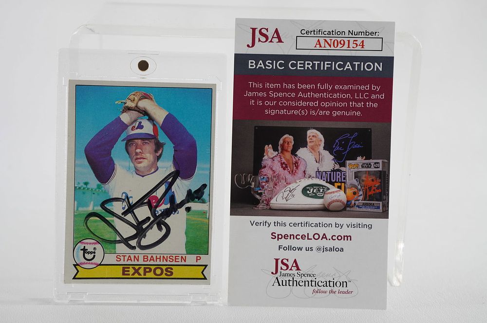 Lot 324: Stan Bahnsen No. 468 Montreal Expos AUTOGRAPHED Trading Card w/COA