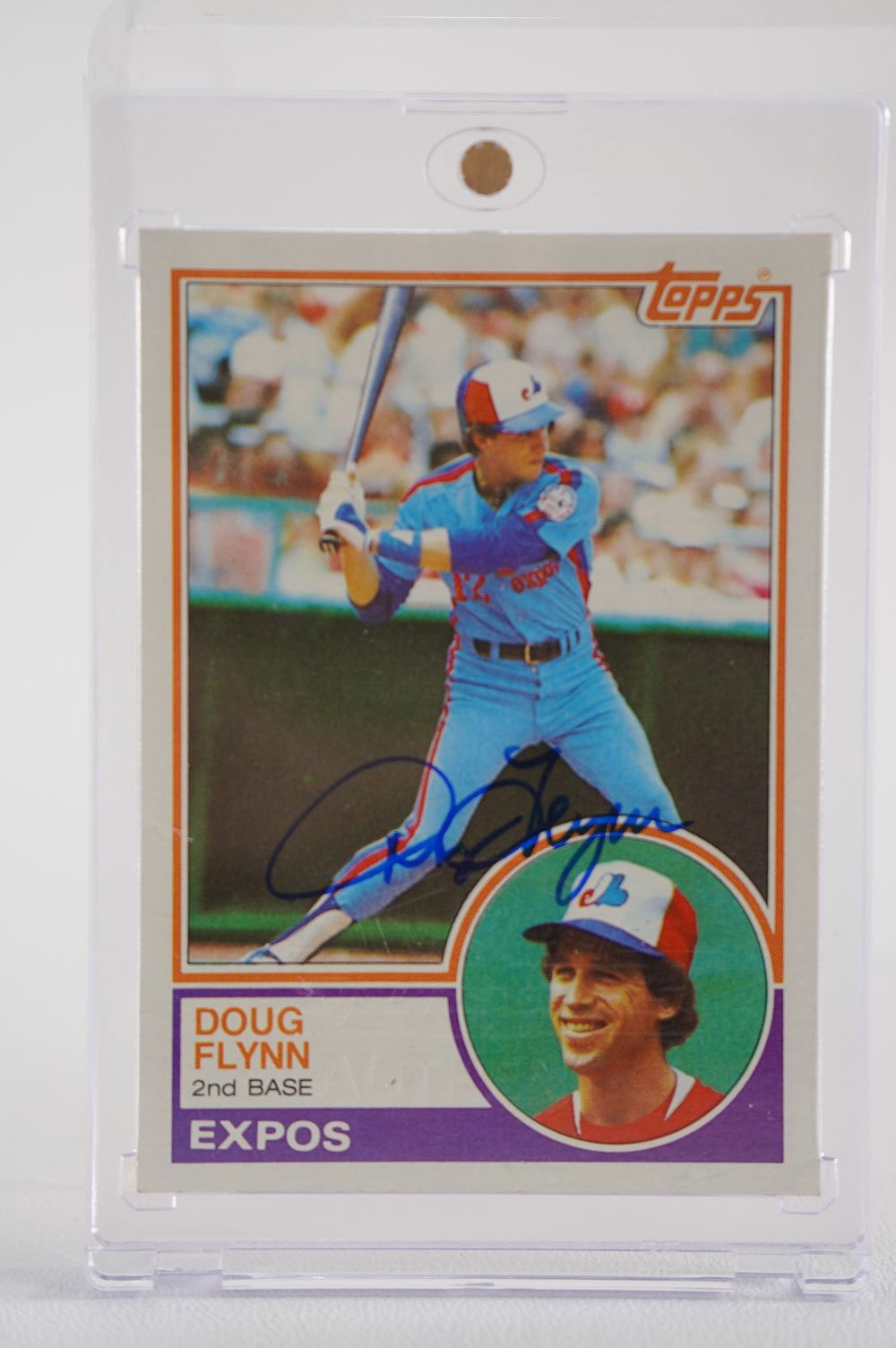 Lot 339: Doug Flynn No. 23 Montreal Expos AUTOGRAPHED Trading Card w/COA