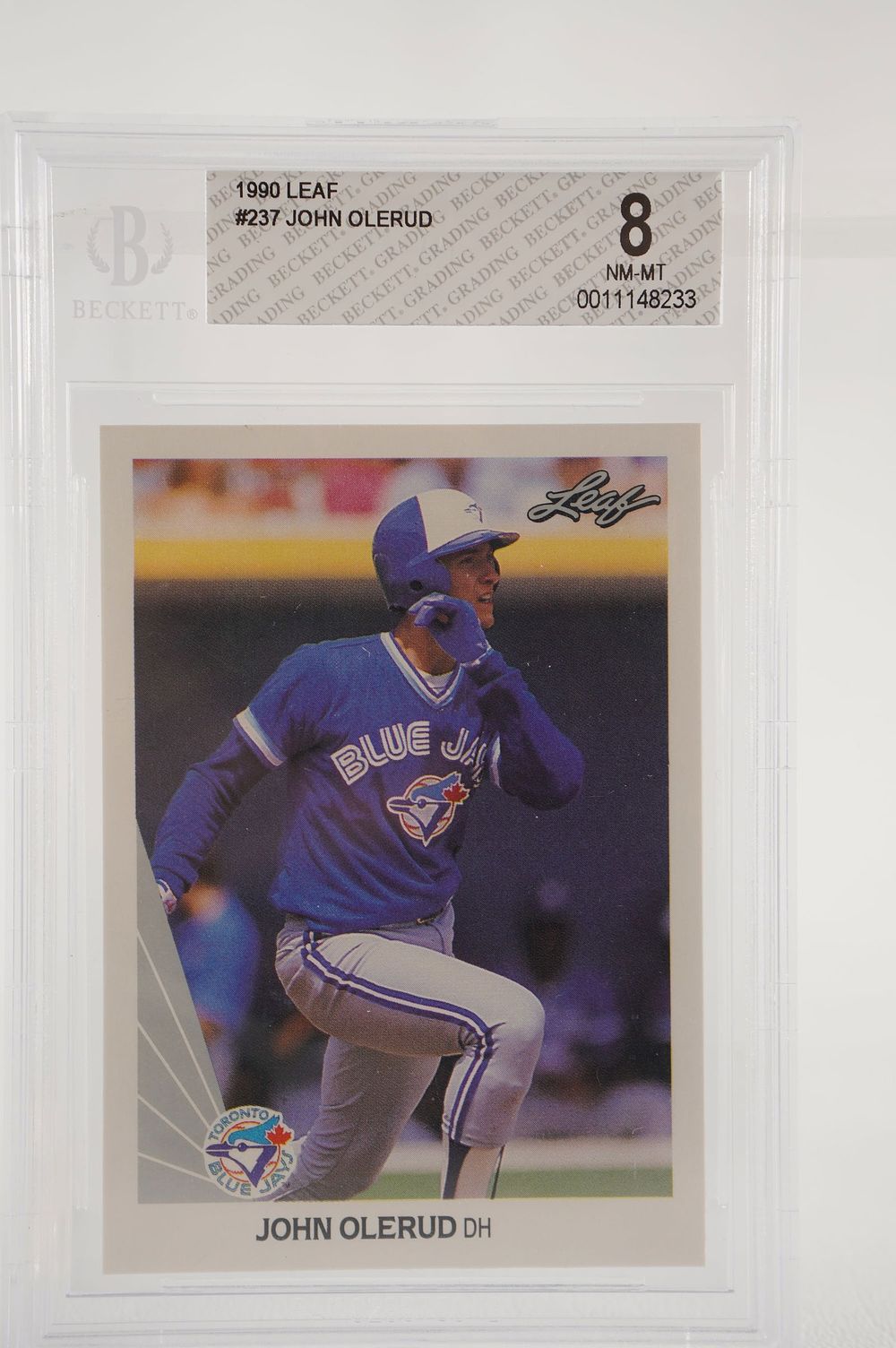 Lot 357: John Olerud No. 9 Toronto Blue Jays Trading Card w/COA