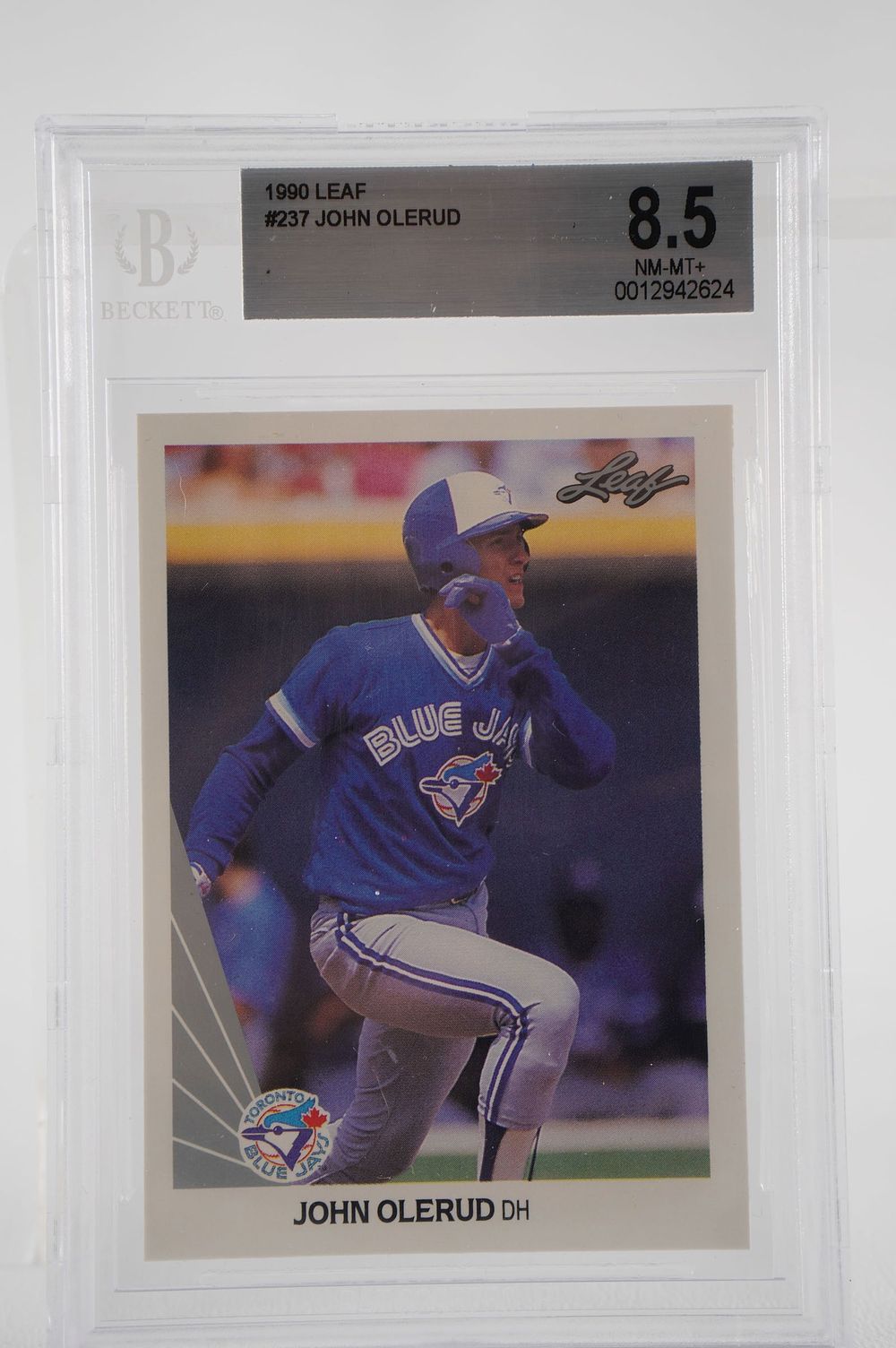 Lot 359: John Olerud No. 9 Toronto Blue Jays Trading Card w/COA