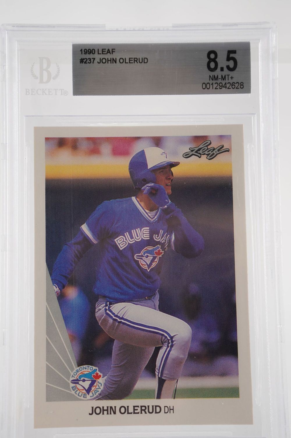 Lot 363: John Olerud No. 9 Toronto Blue Jays Trading Card w/COA