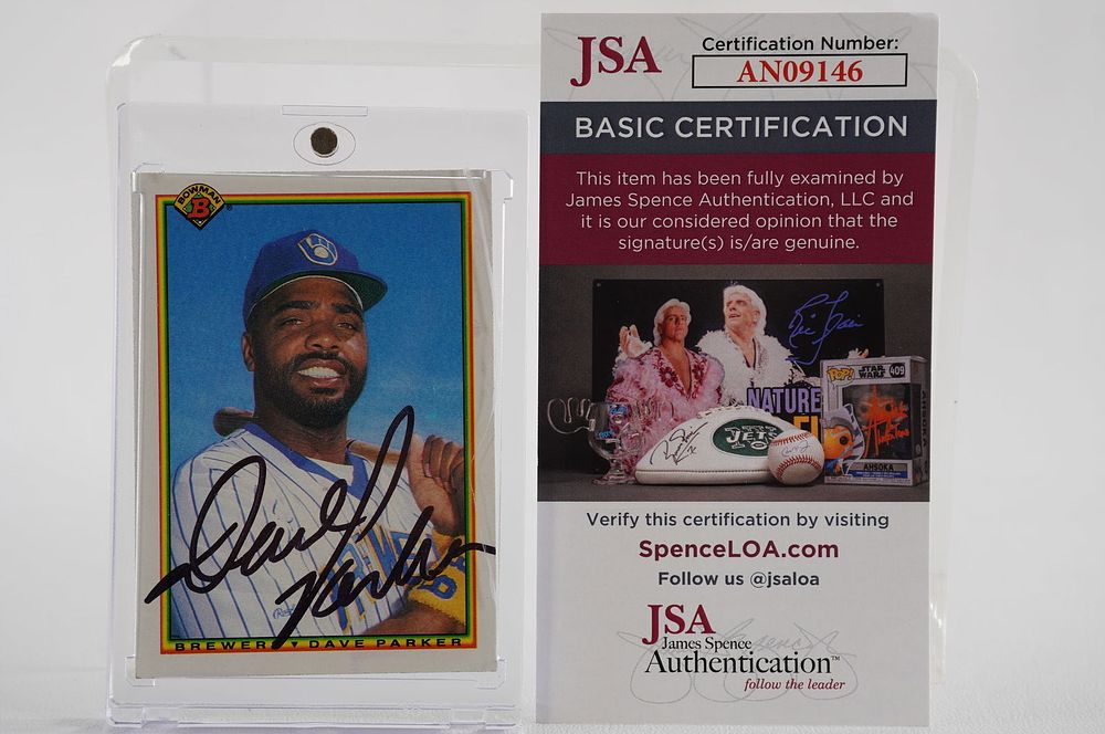 Lot 365: Dave Parker No. 39 Milwaukee Brewers AUTOGRAPHED Trading Card w/COA