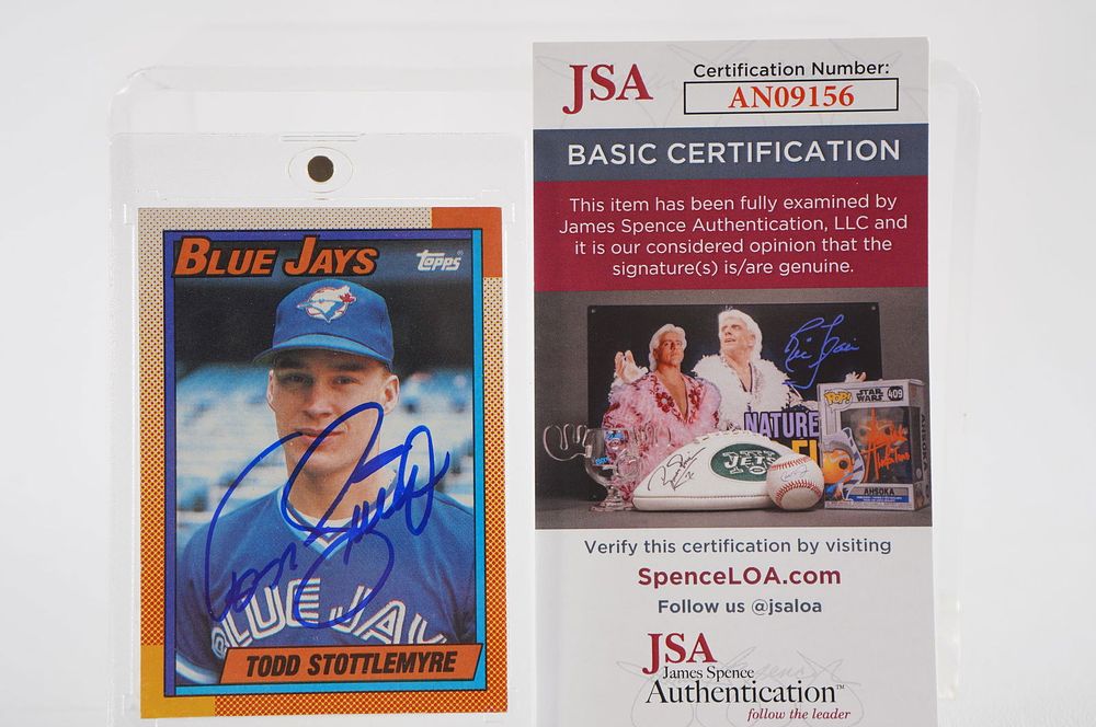 Lot 374: Todd Stottlemyre No. 39 Toronto Blue Jays AUTOGRAPHED Trading Card w/COA