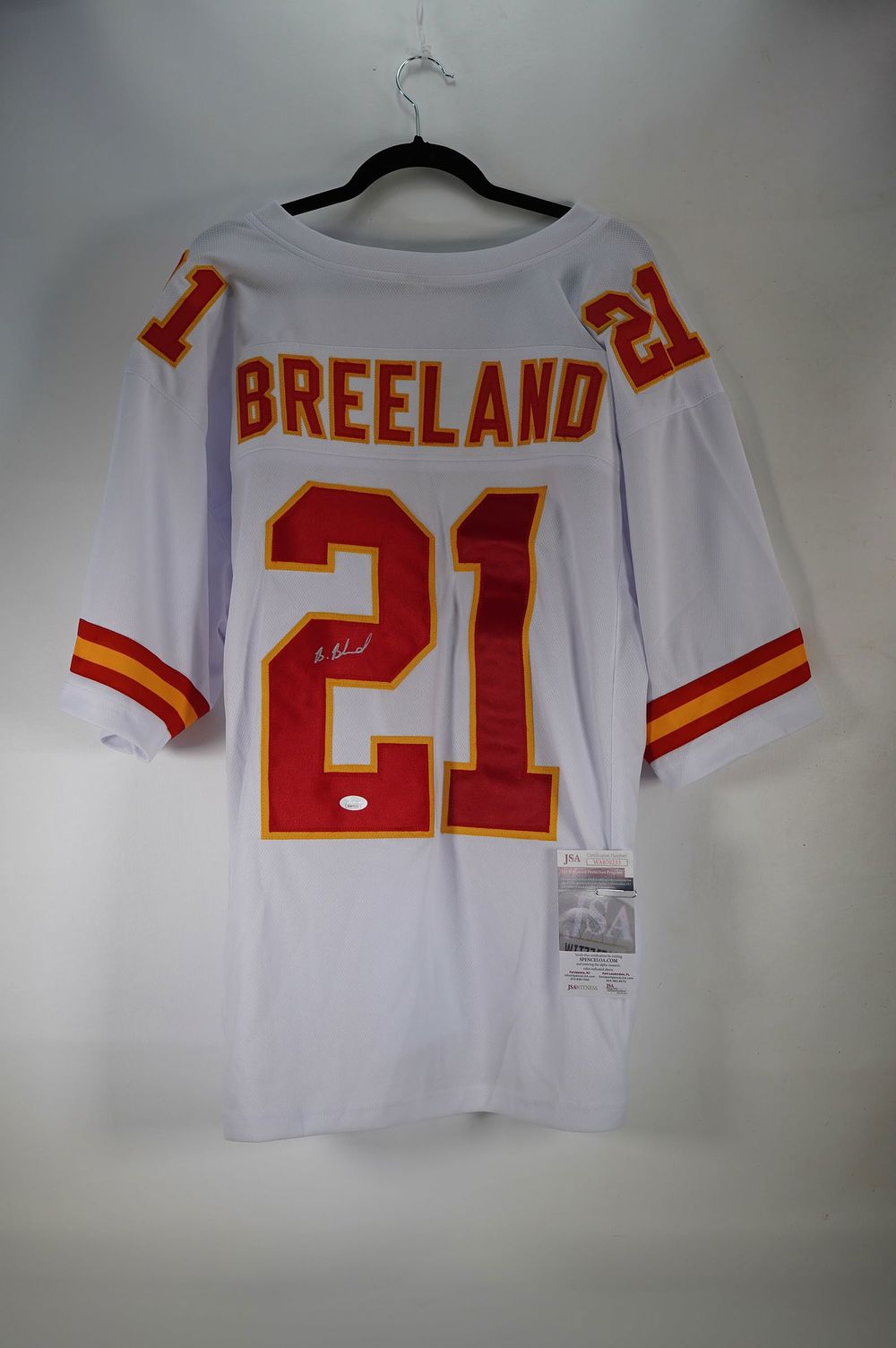 Lot 429: Bashaud Breeland No. 21 Kansas City Chiefs AUTOGRAPHED Jersey w/COA