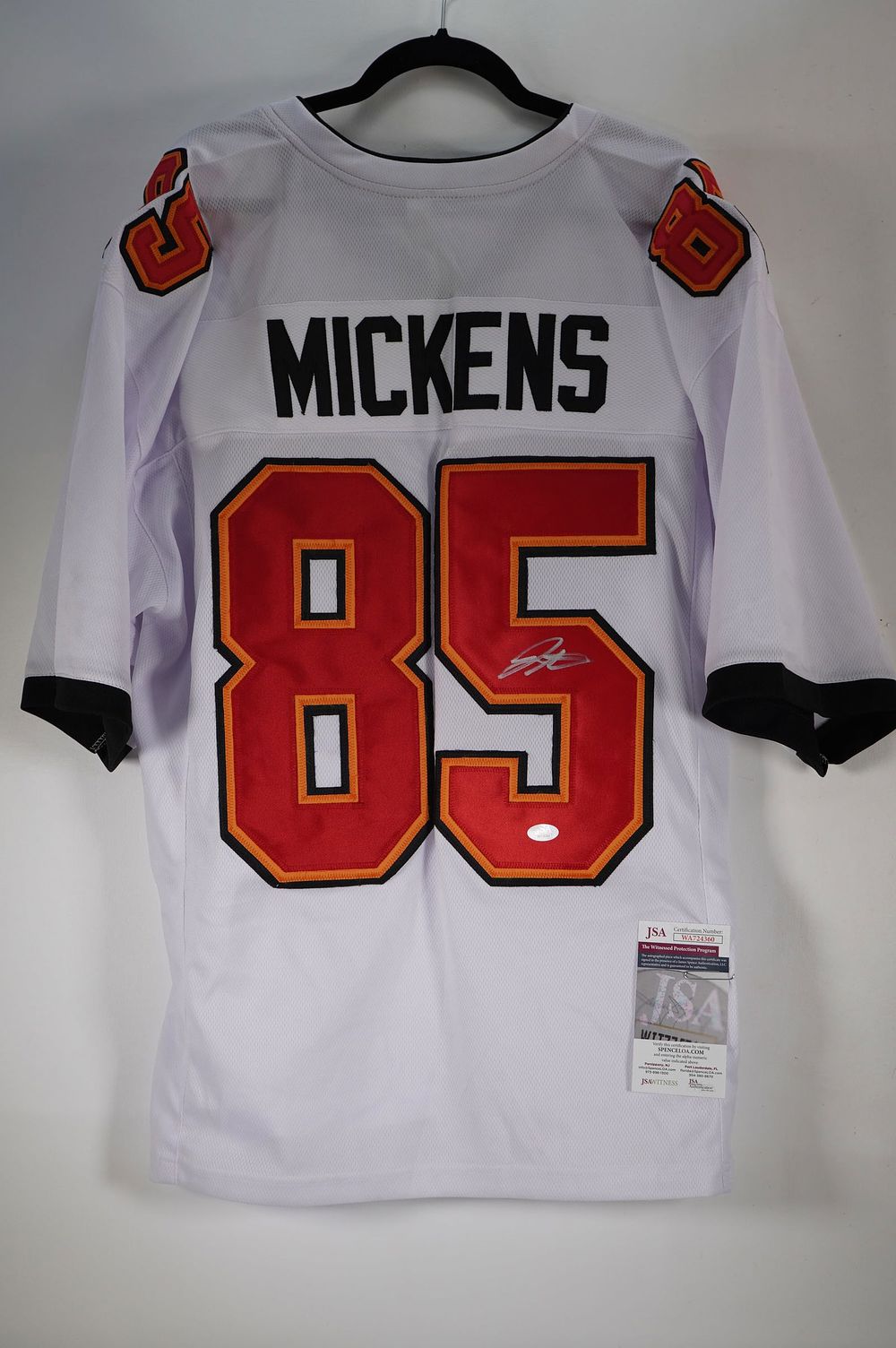 Lot 442: Jaydon Mickens No. 85 Tampa Bay Buccaneers AUTOGRAPHED Jersey w/COA