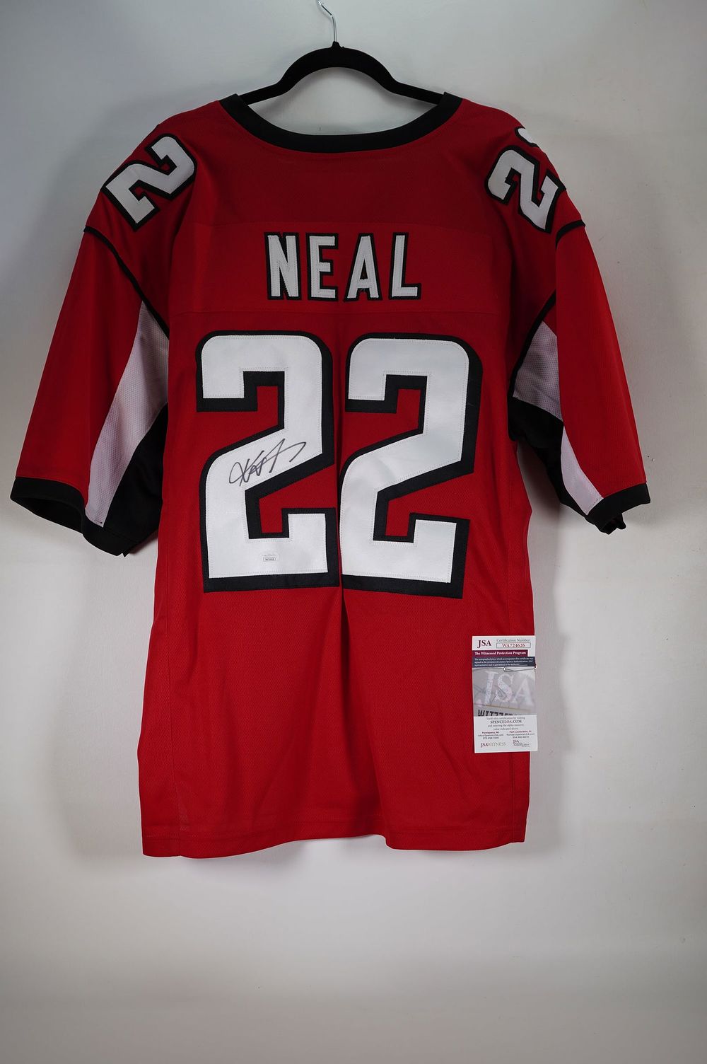 Lot 445: Keanu Neal No. 22 Tampa Bay Buccaneers AUTOGRAPHED Jersey w/COA