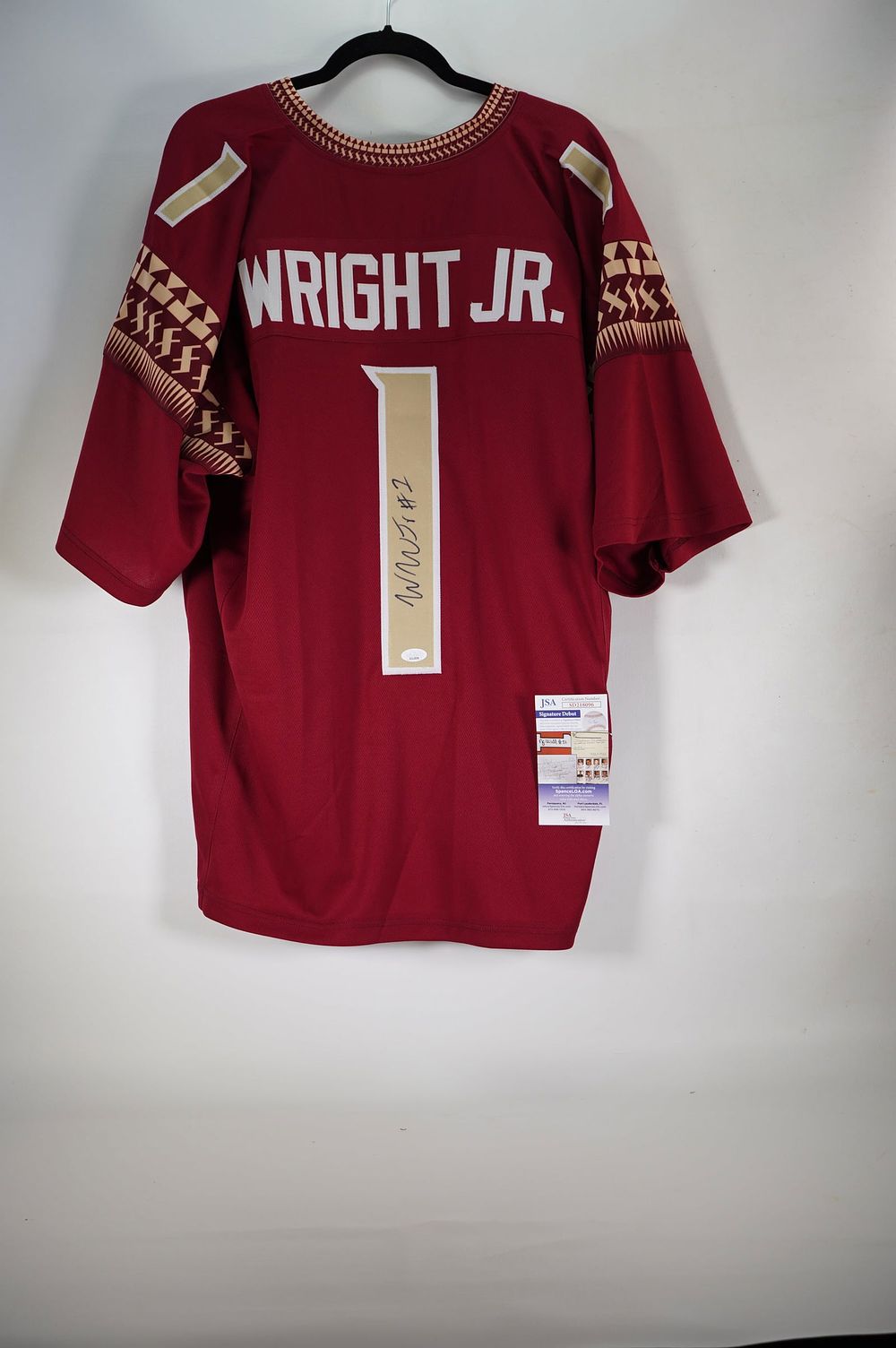 Lot 453: Winston Wright No. 1 AUTOGRAPHED Jersey w/COA