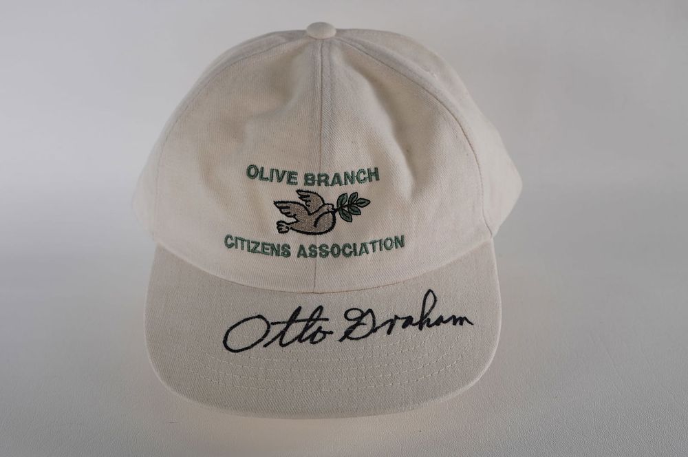Lot 455: Otto Graham QB Cleveland Browns AUTOGRAPHED Cap w/COA