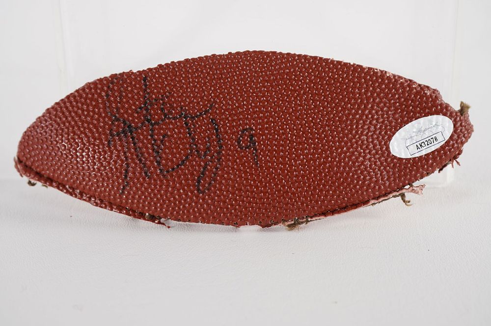 Lot 468: Steve McNair AUTOGRAPHED Ball Panel w/COA