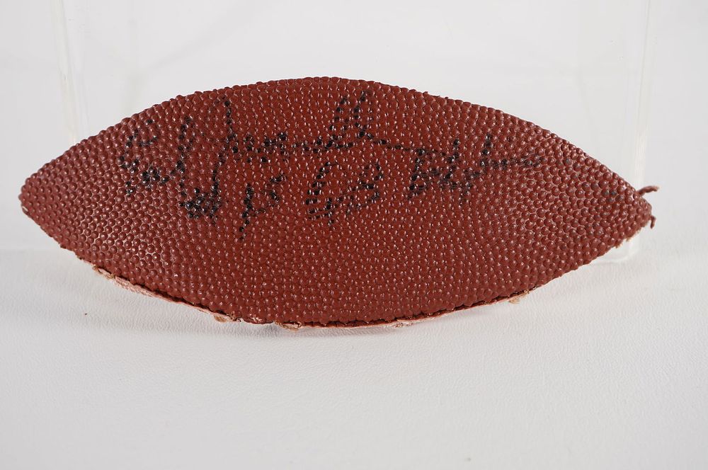 Lot 470: Earl Morrall 1972 Perfect Season Miami Dolphins AUTOGRAPHED Ball Panel w/COA