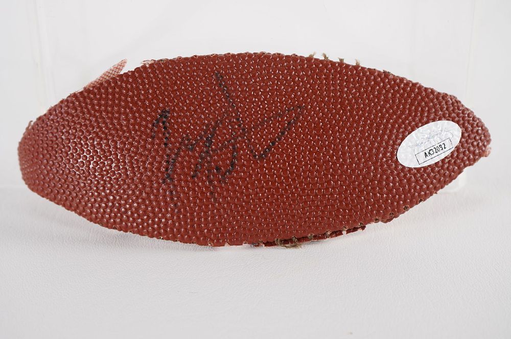 Lot 481: Fran Tarkenton AUTOGRAPHED Ball Panel w/COA