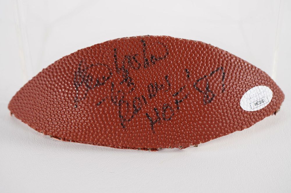 Lot 483: Gene Upshaw AUTOGRAPHED Ball Panel w/COA