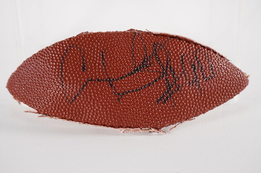 Lot 484: Andre Wadsworth AUTOGRAPHED Ball Panel w/COA