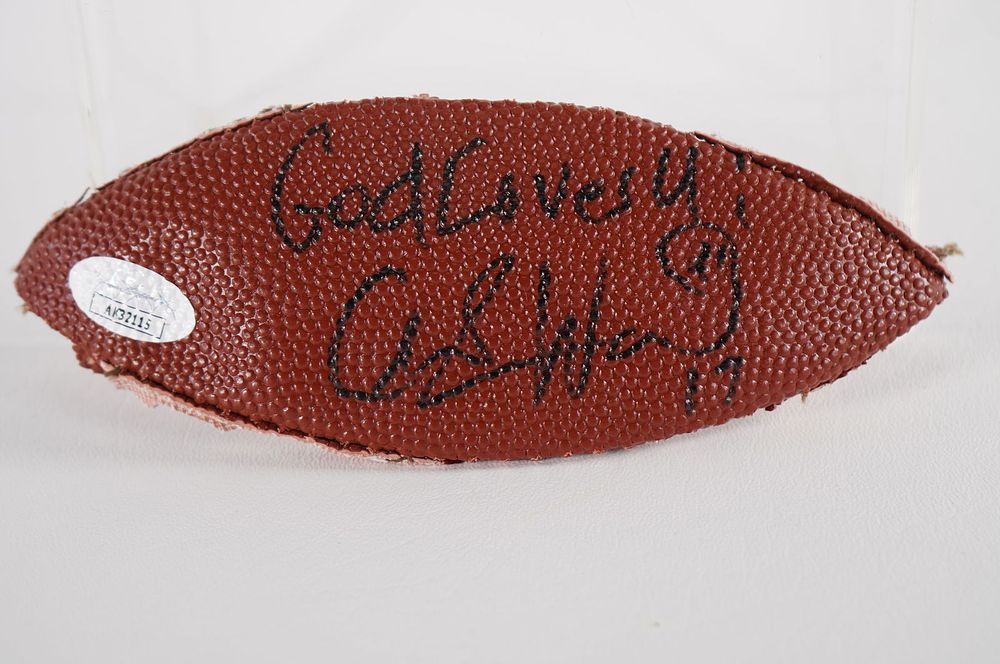 Lot 485: Charlie Ward Heisman Trophy Winner AUTOGRAPHED Ball Panel w/COA