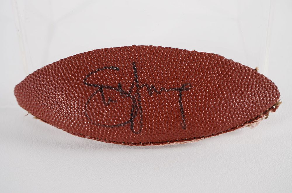 Lot 486: Steve Young AUTOGRAPHED Ball Panel w/COA