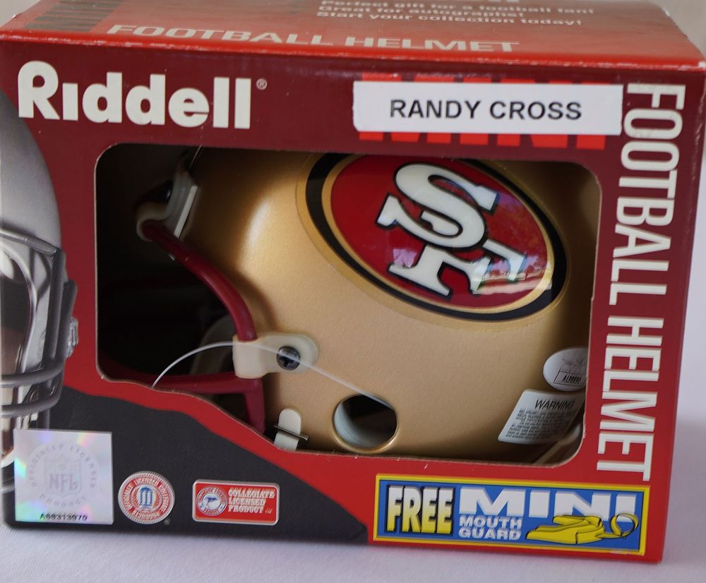 Lot 493: Randy Cross No. 51 San Francisco 49ers AUTOGRAPHED Mini-Helmet w/COA