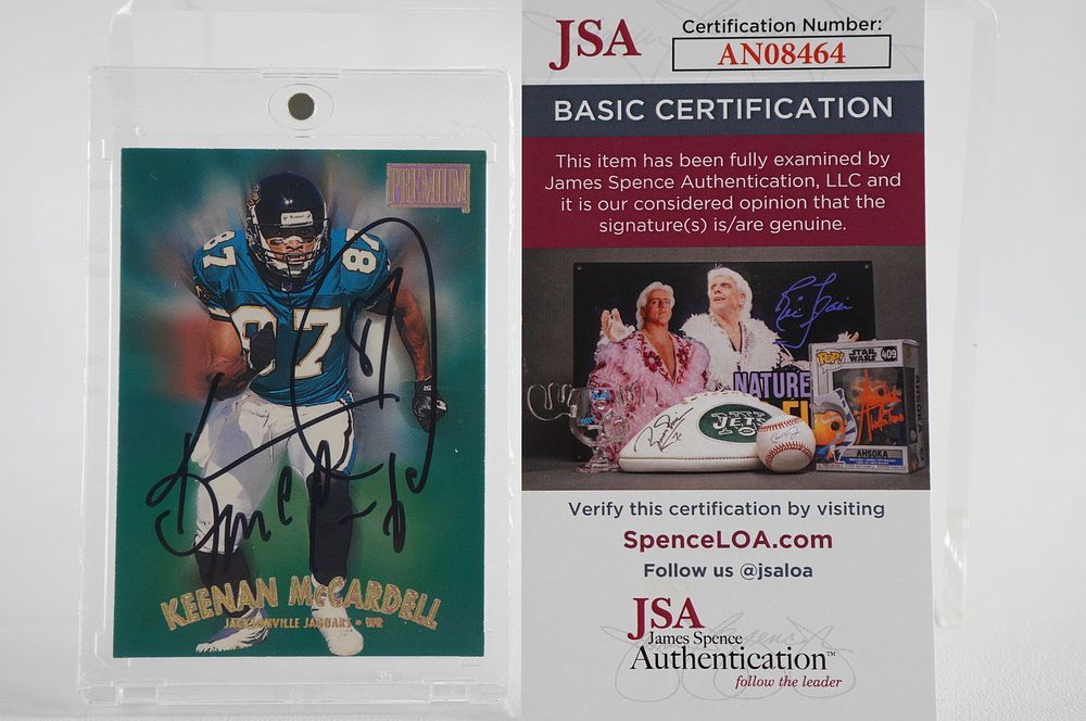 Lot 528: Keenan McCardell No. 87 Autographed Trading Card Jacksonville Jaguars w/COA