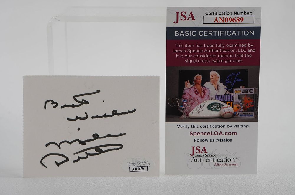 Lot 541: Mike Ditka Autographed Signature Index Card w/COA