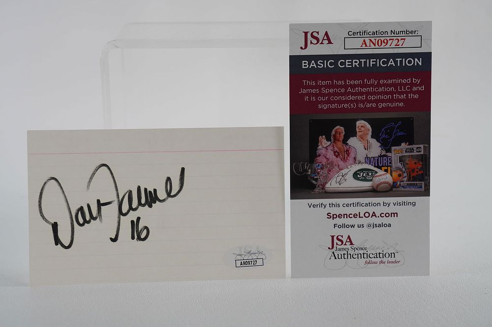 Lot 543: Dan Farmer No. 16 Autographed Signature Index Card w/COA