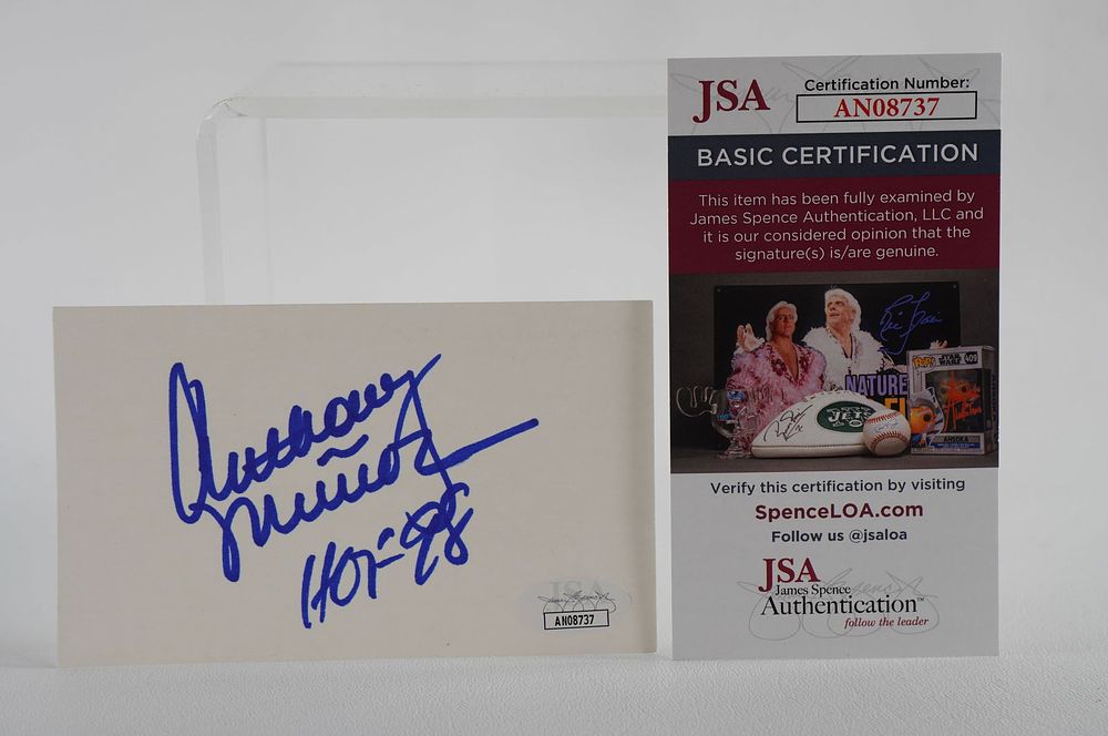 Lot 549: Anthony Muñoz Autographed Signature Index Card w/COA
