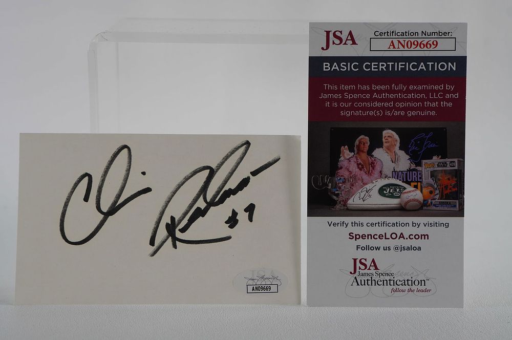 Lot 554: Chris Redman No. 7 Autographed Signature Index Card w/COA