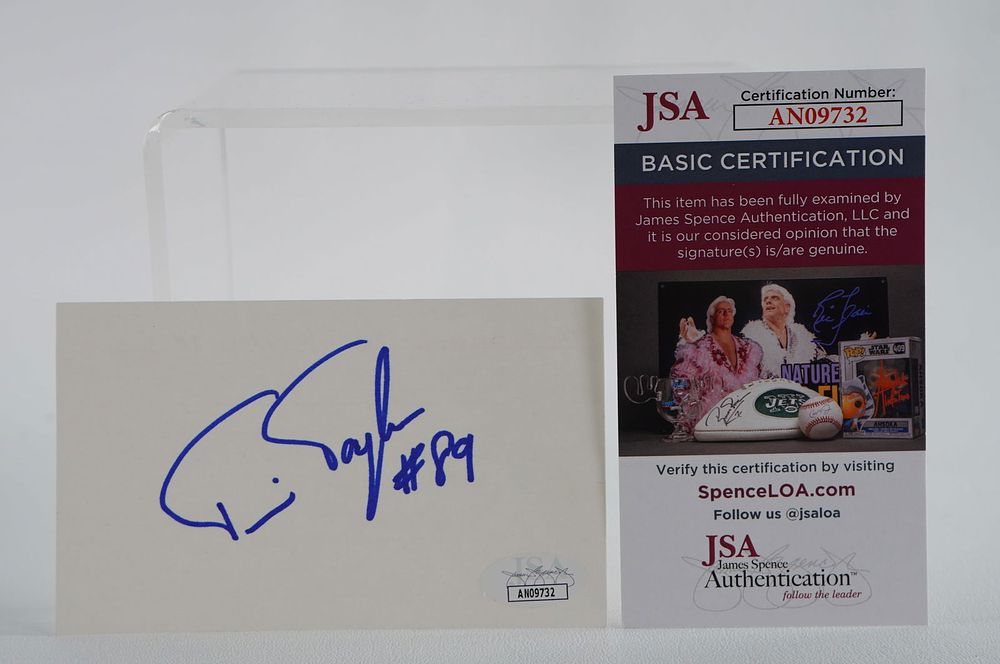 Lot 556: Travis Taylor No. 89 Autographed Signature Index Card w/COA