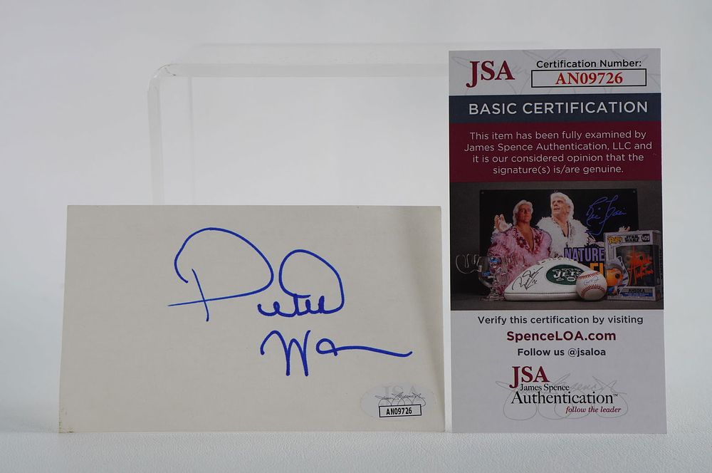Lot 557: Peter Warrick Jr. Autographed Signature Index Card w/COA