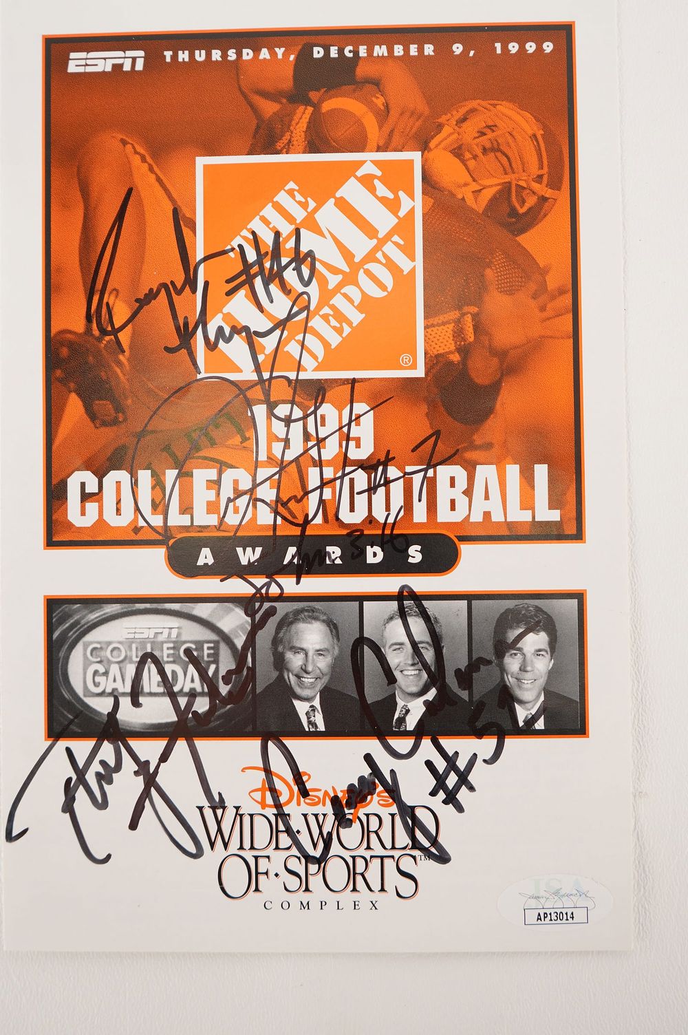 Lot 605: Dean Grant, Phil Fulmer, Cosey Coleman, Raynoch Thompson AUTOGRAPHED Pamphlet w/COA