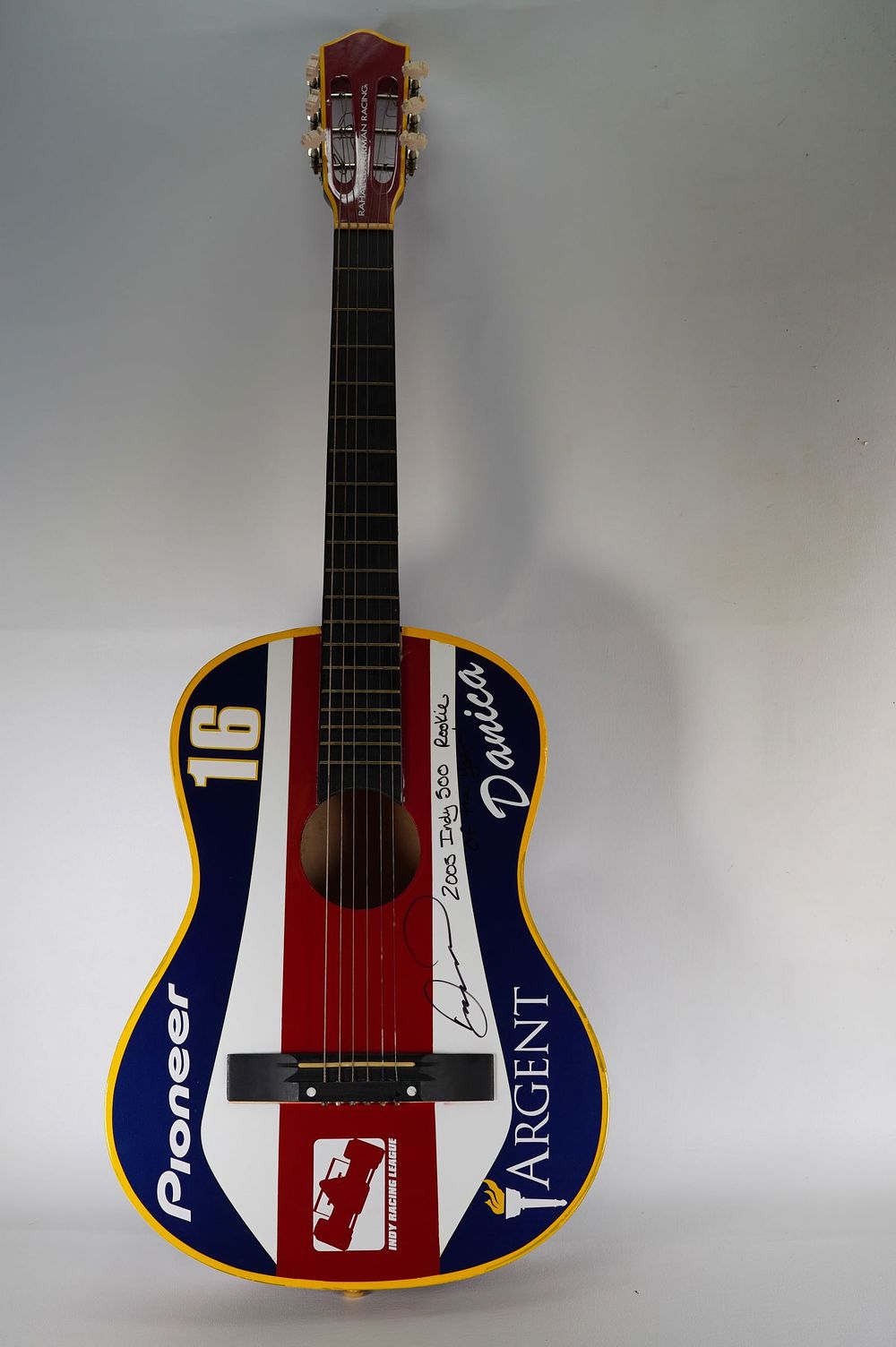 Lot 614: Danica Patrick No. 16 AUTOGRAPHED Custom Guitar Signed by Race Car Driver/Model Danica Patrick