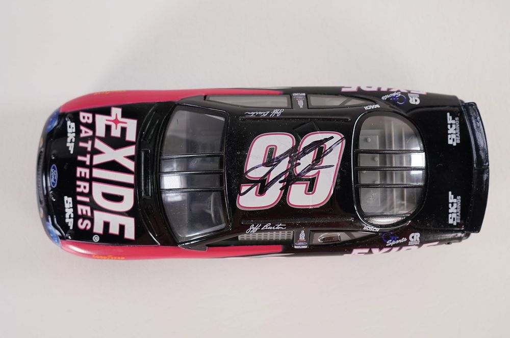 Lot 617: Jeff Burton No. 99 AUTOGRAPHED Toy Car w/COA